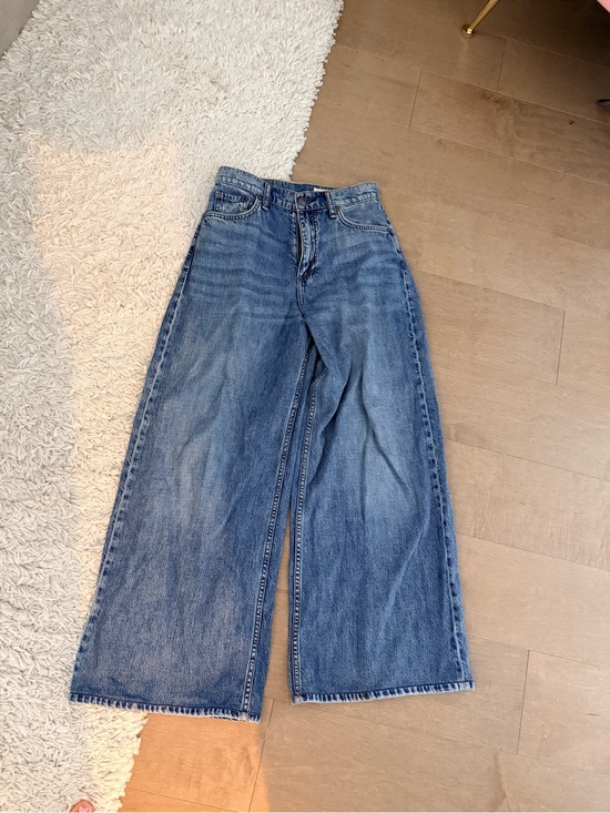 rag & bone Denim - rag & bone Vintage-Inspired Wide Leg Blue Denim Jeans
